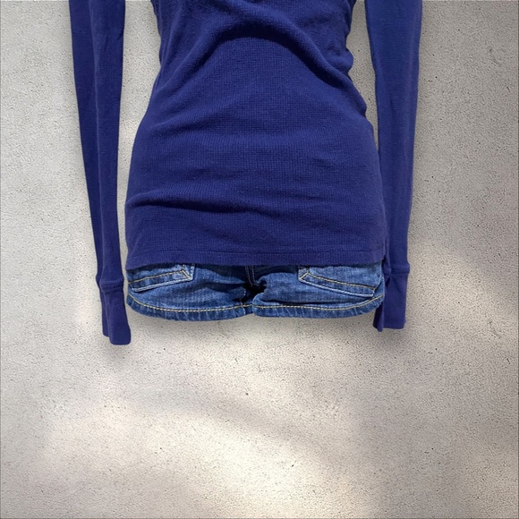 !! SOLD DO NOT BUY !! Faded Glory Navy Blue Henley Long Sleeves Shirt - Picture 3 of 5